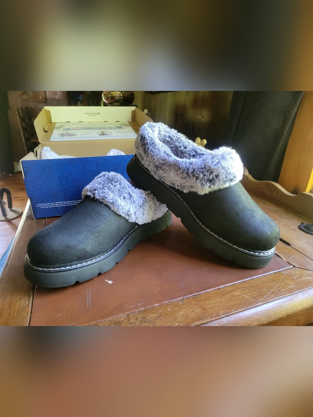 Skechers Bobs Keepsakes Lite Slippers - Cozy Blend Black 7.5